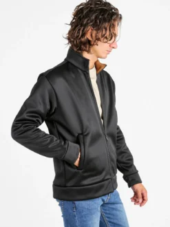 Rifle Felpa giacca da uomo con zip intera - nero