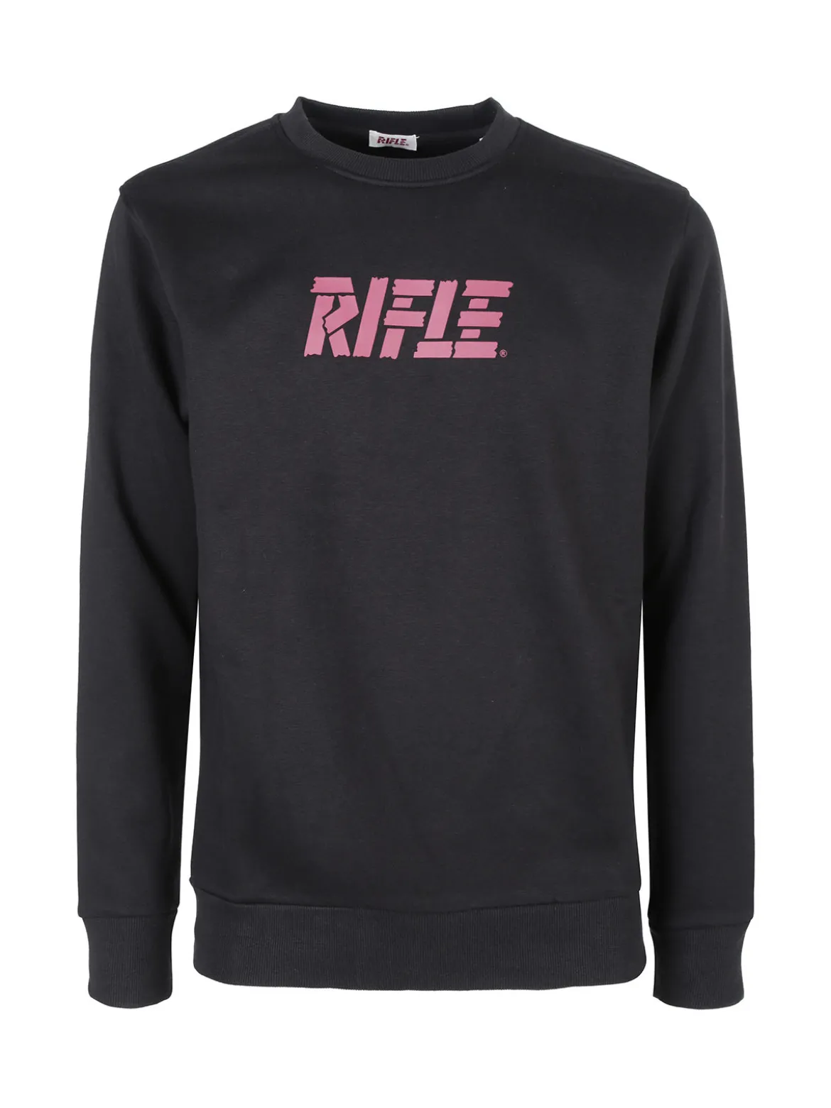 Rifle Felpa girocollo da uomo invernale con logo - nero