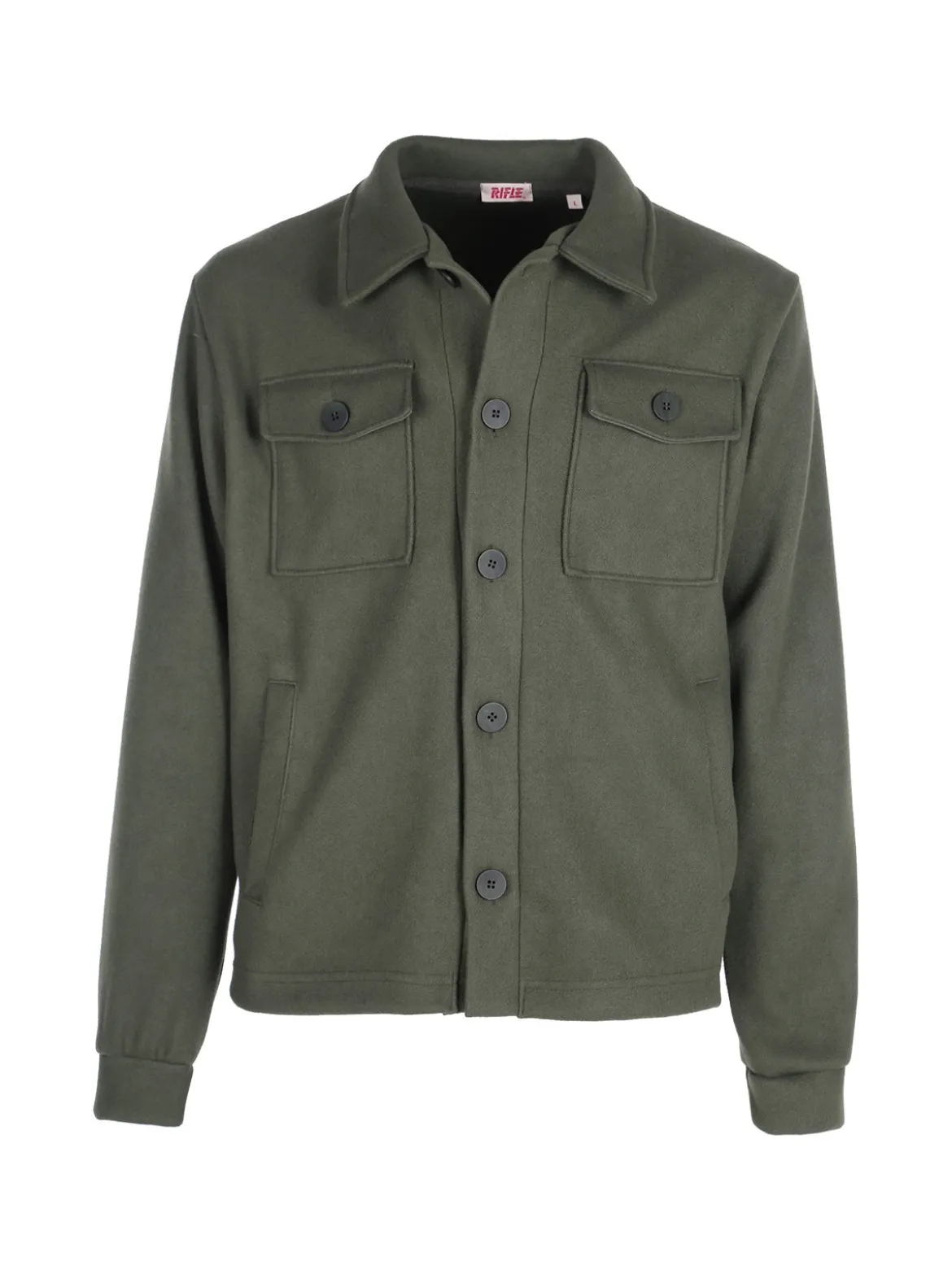 Rifle Giacca camicia da uomo effetto lana con bottoni