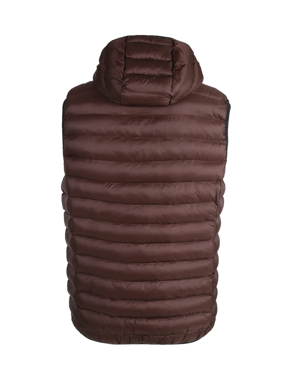 Rifle Gilet da uomo imbottito con cappuccio - moro