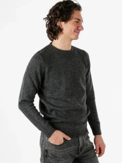 Rifle Maglione girocollo da uomo misto lana - grigio scuro