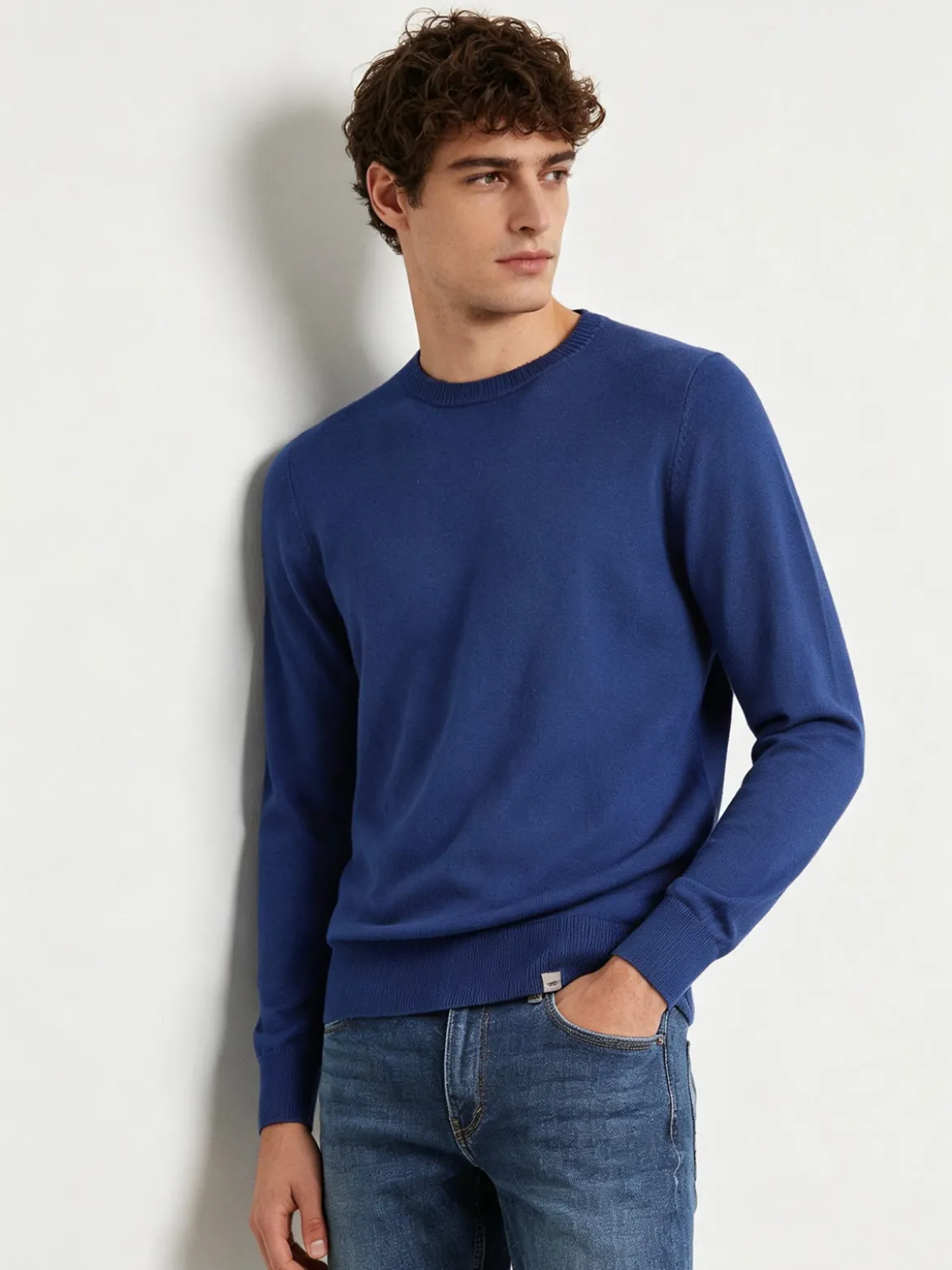 Rifle Pullover girocollo in maglia da uomo misto lana