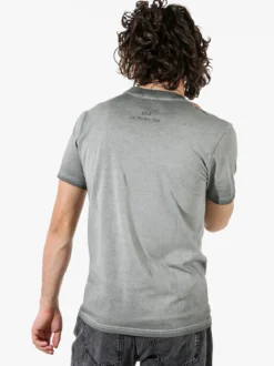 Rifle T-shirt in cotone da uomo con stampa - grigio scuro