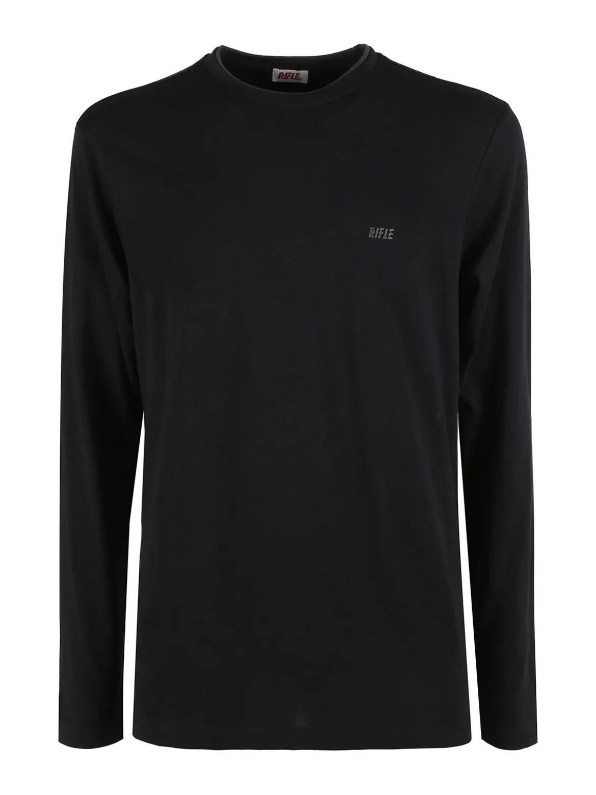 Rifle T-shirt uomo a maniche lunghe in cotone - nero