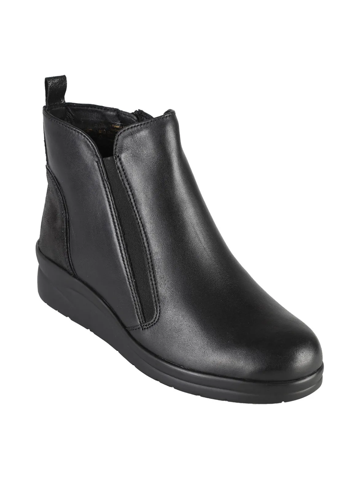 Riposella Stivaletti in pelle da donna con zeppa