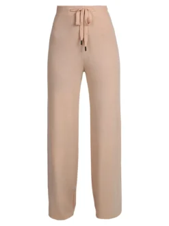 Rossamiss Pantaloni donna in maglia con coulisse - nudo