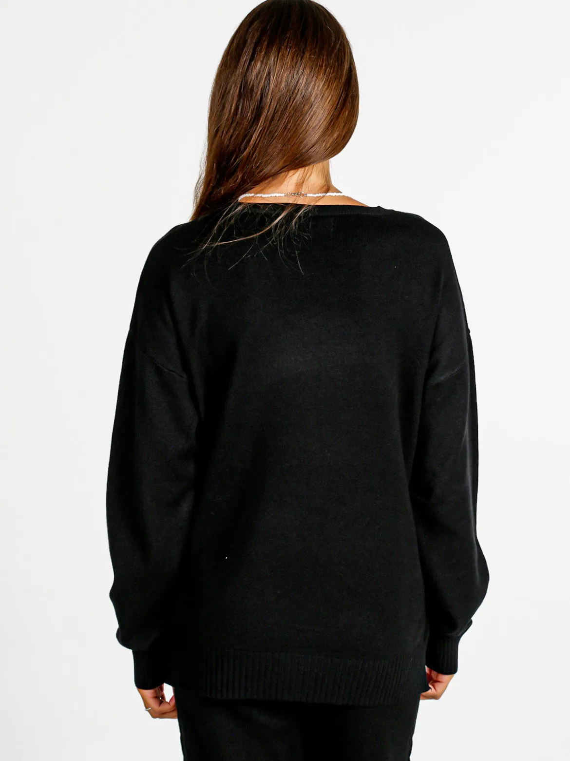 Rossamiss Pullover donna oversize in maglia - nero