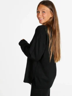 Rossamiss Pullover donna oversize in maglia - nero