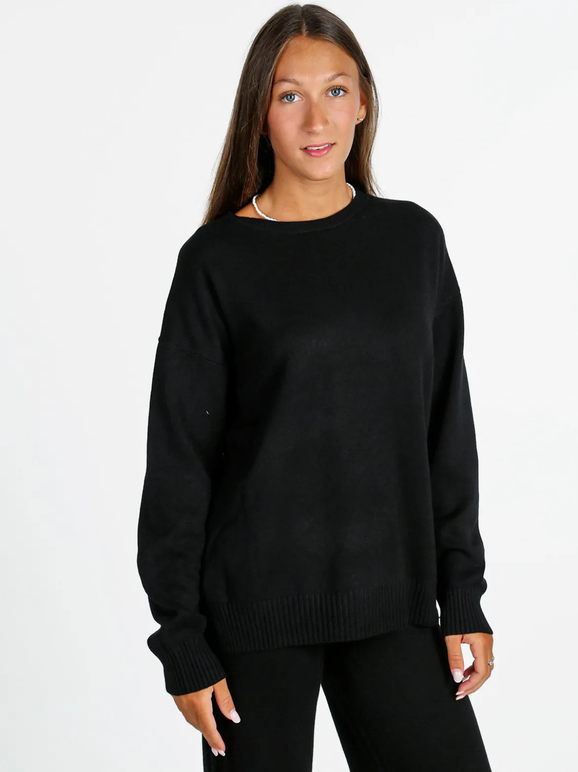 Rossamiss Pullover donna oversize in maglia - nero