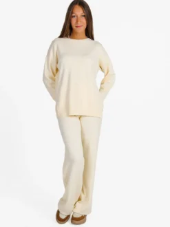 Rossamiss Pullover donna oversize in maglia - panna