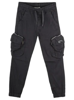 Run Boy Pantaloni cargo da ragazzo con elastico finale - blu scuro