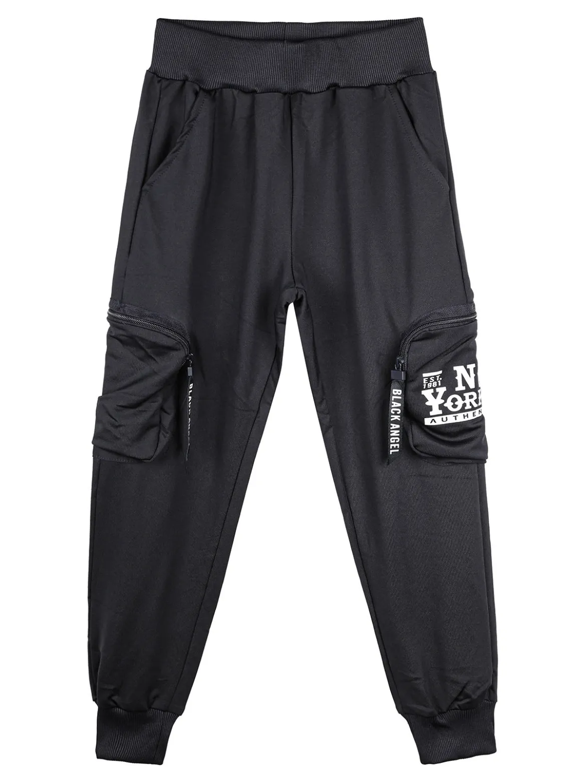 Run Boy Pantaloni da bambino cargo con polsini - blu scuro