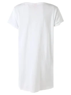 Sabor Cherry-Coke maxi t-shirt donna in cotone a maniche corte con stampa disegno - lilla