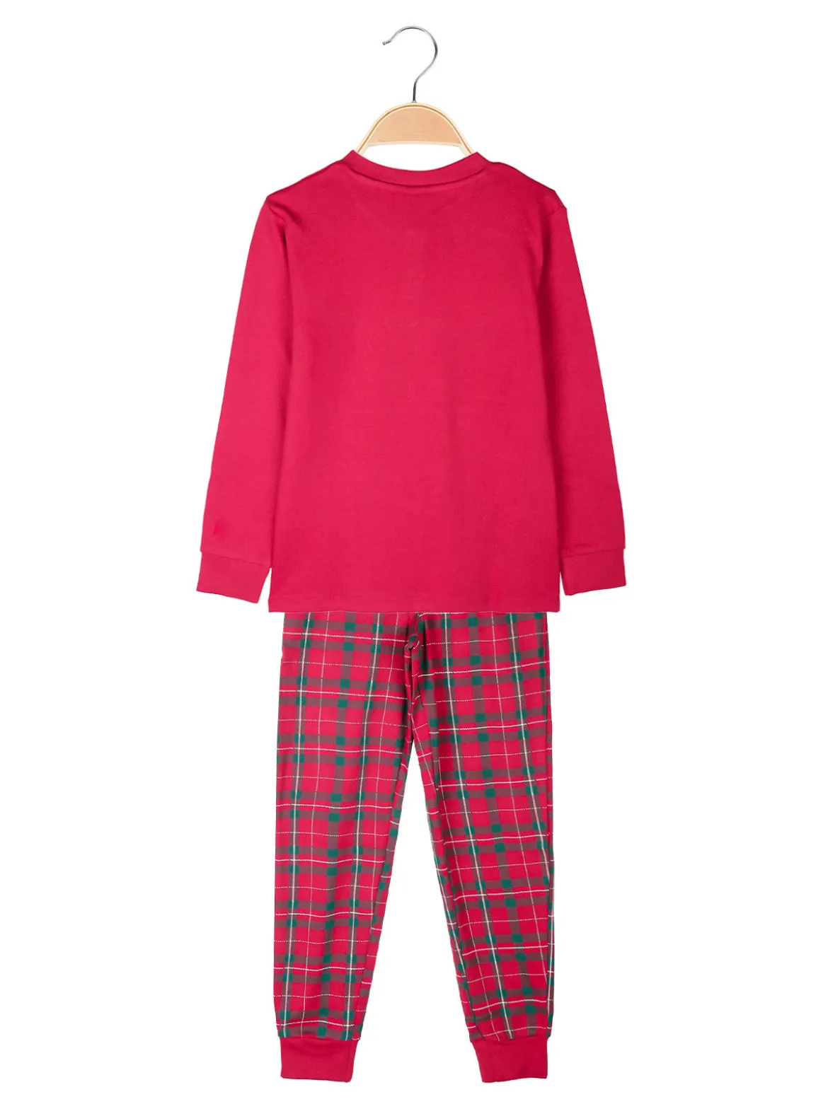 Sabor Grinch pigiama natalizio da bambina con pantaloni a quadri