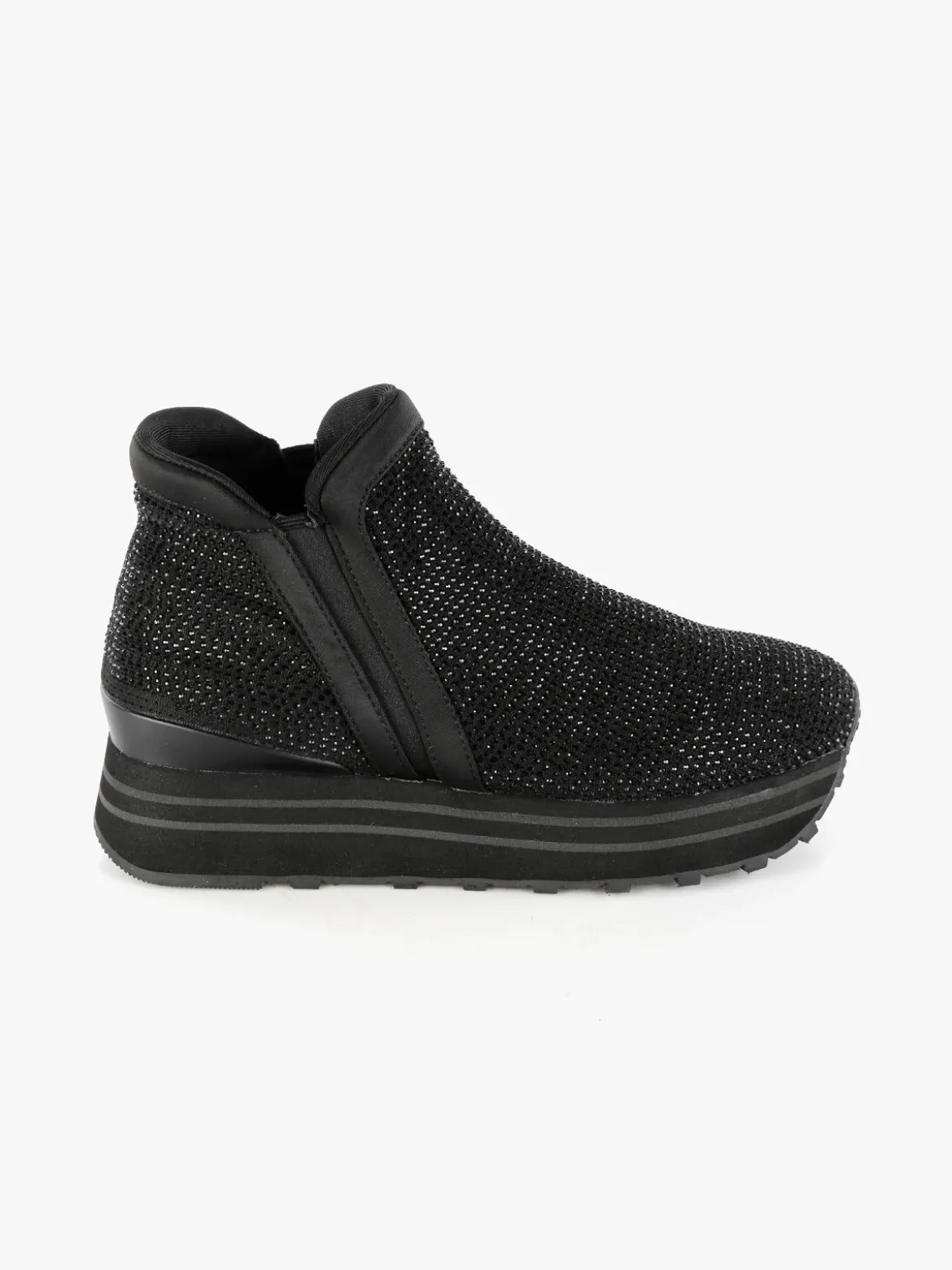 Saralòpez Sneakers alte da donna con strass