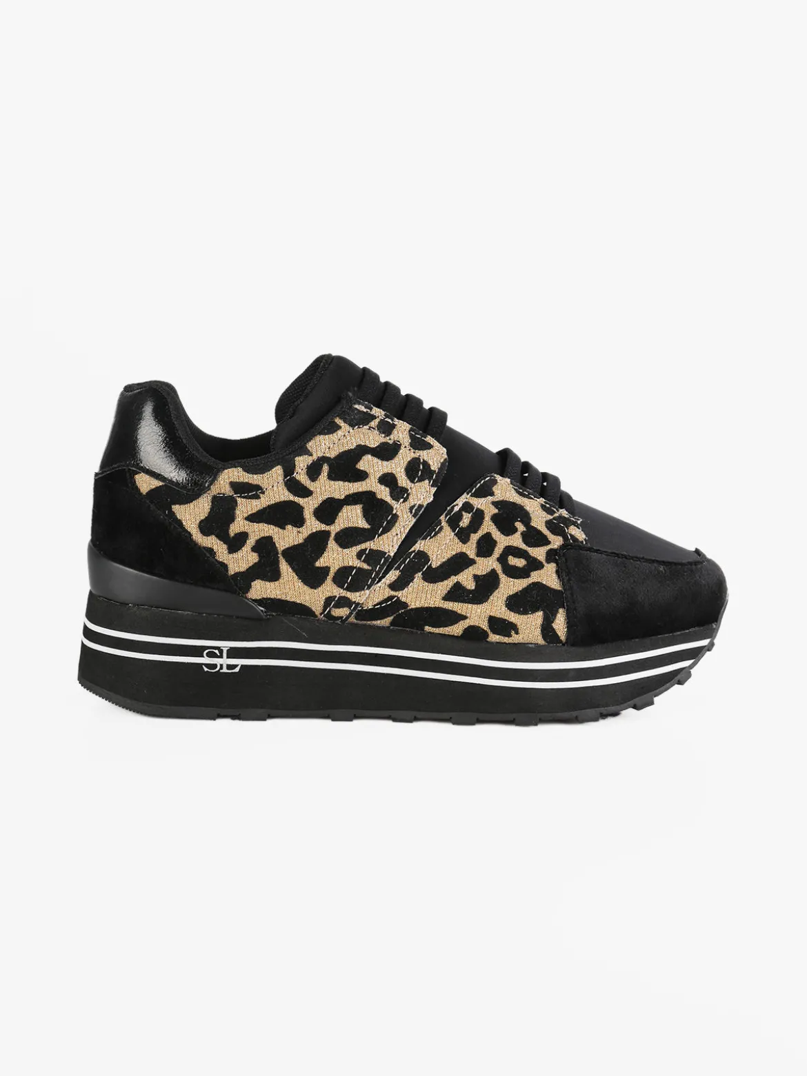 Saralòpez Sneakers donna con platform e lacci elastici