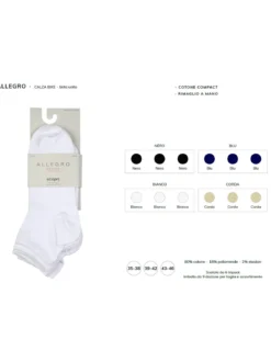 Scopri Confezione da 3 paia di calze corte unisex - bianco