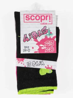 Scopri Junior Calze lunghe da bambina confezione da 3 paia