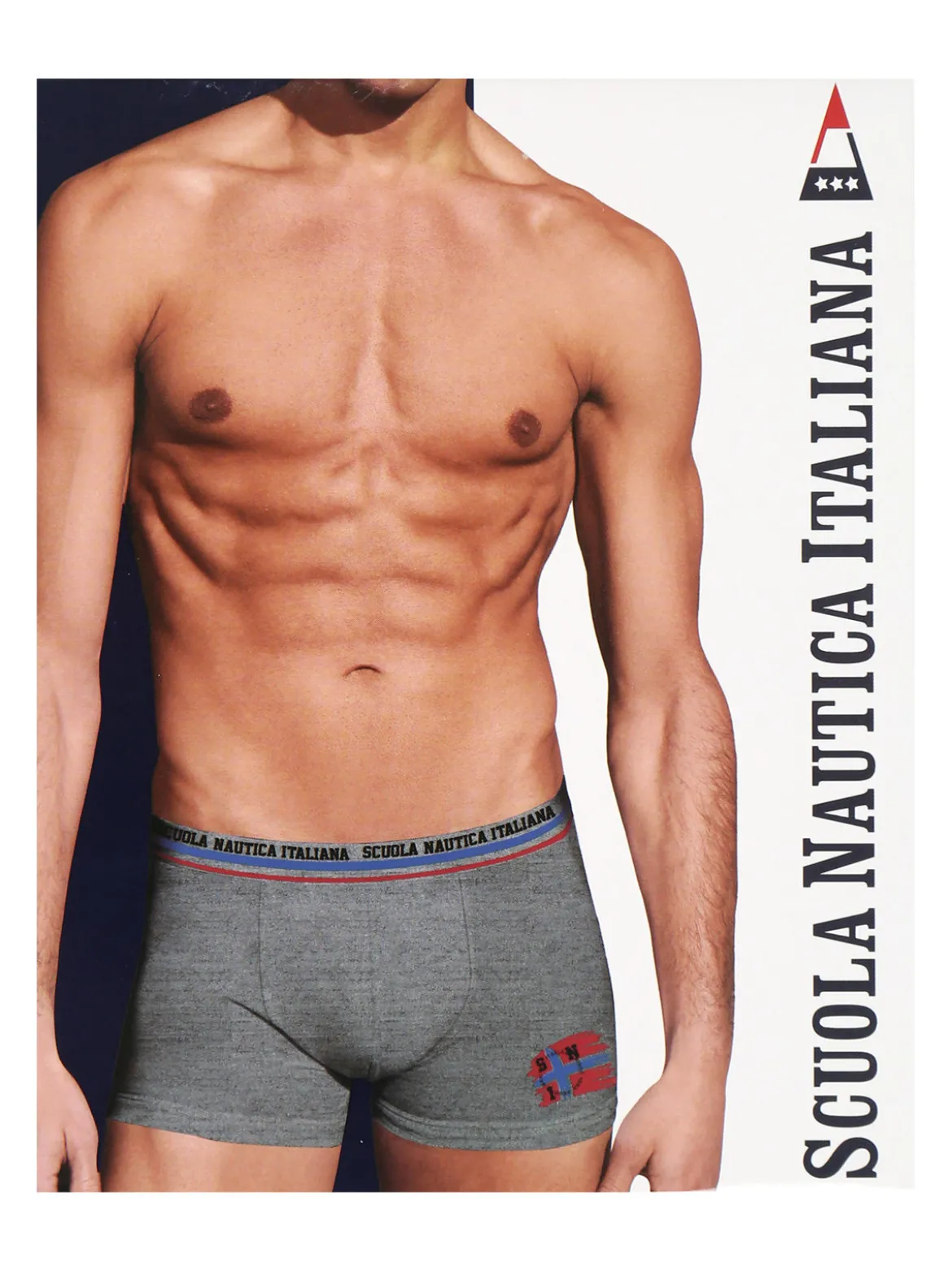 Scuola Nautica Italiana Boxer da uomo in cotone elastico