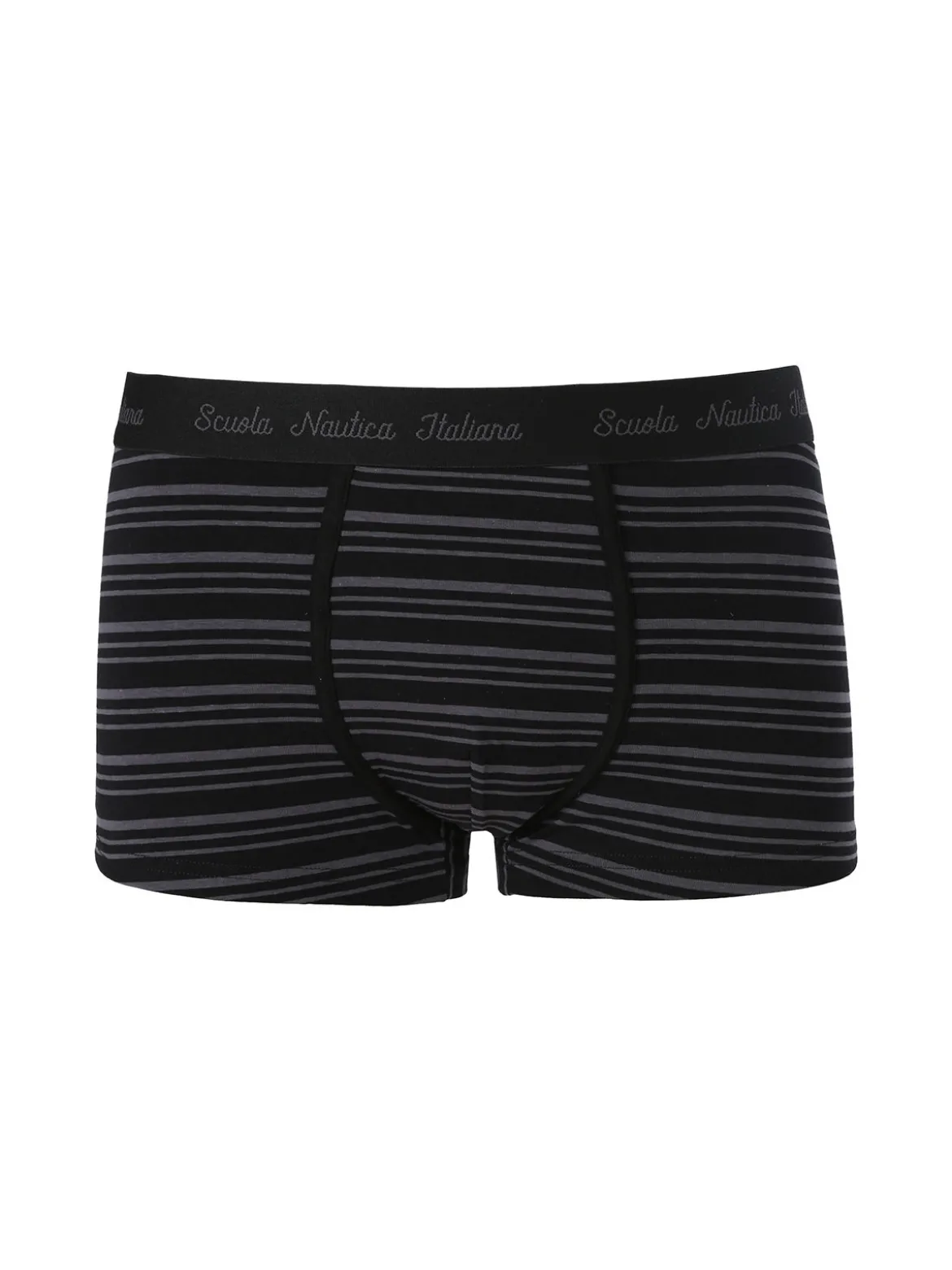 Scuola Nautica Italiana Boxer da uomo rigati in cotone stretch - nero