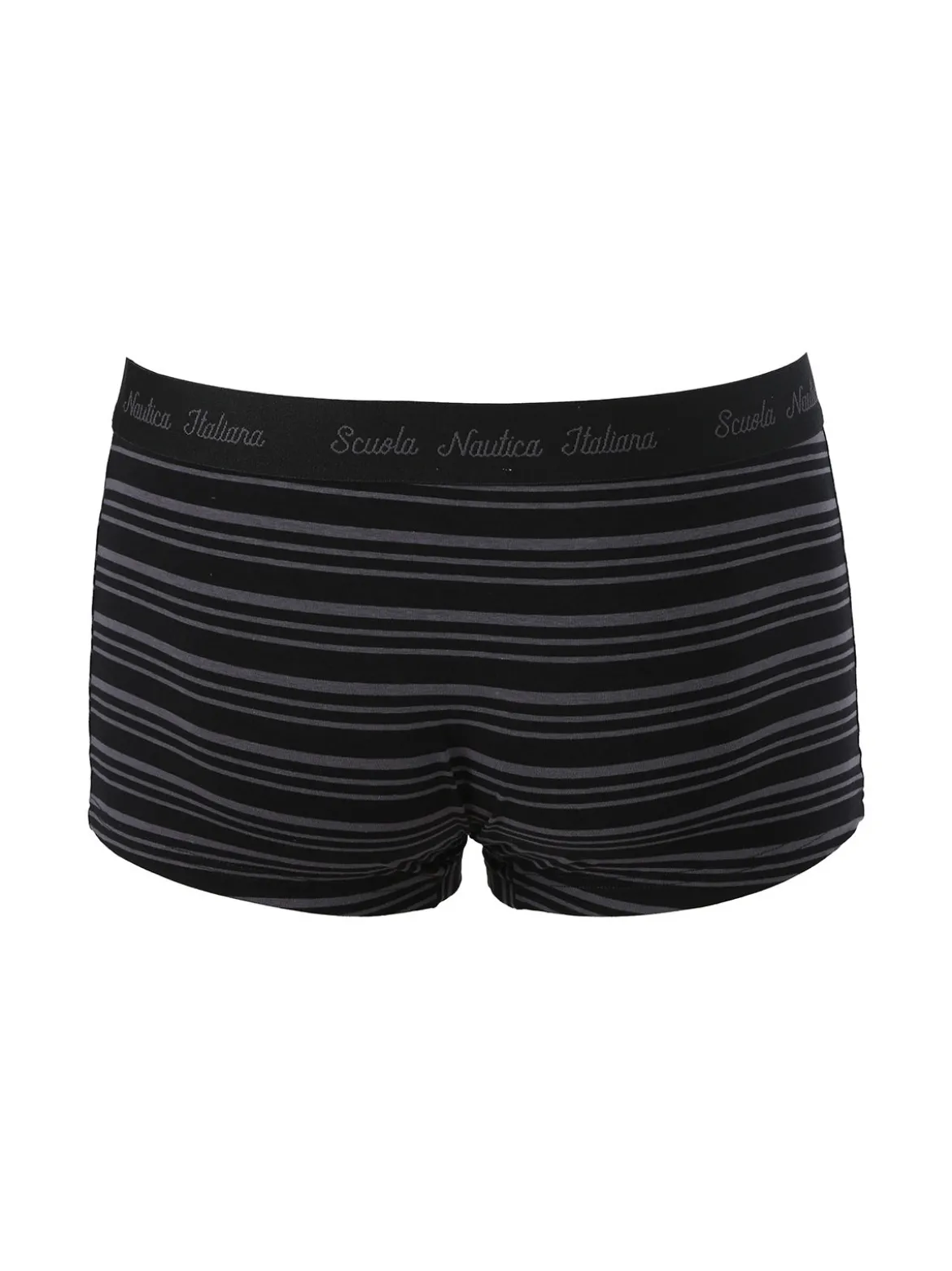 Scuola Nautica Italiana Boxer da uomo rigati in cotone stretch - nero