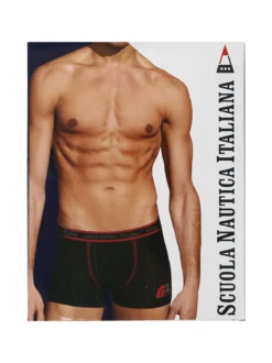 Scuola Nautica Italiana Boxer uomo in cotone stretch - grigio scuro