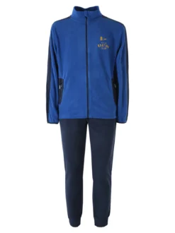 Scuola Nautica Italiana Completo tuta 2 pezzi da uomo in pile full zip - blu