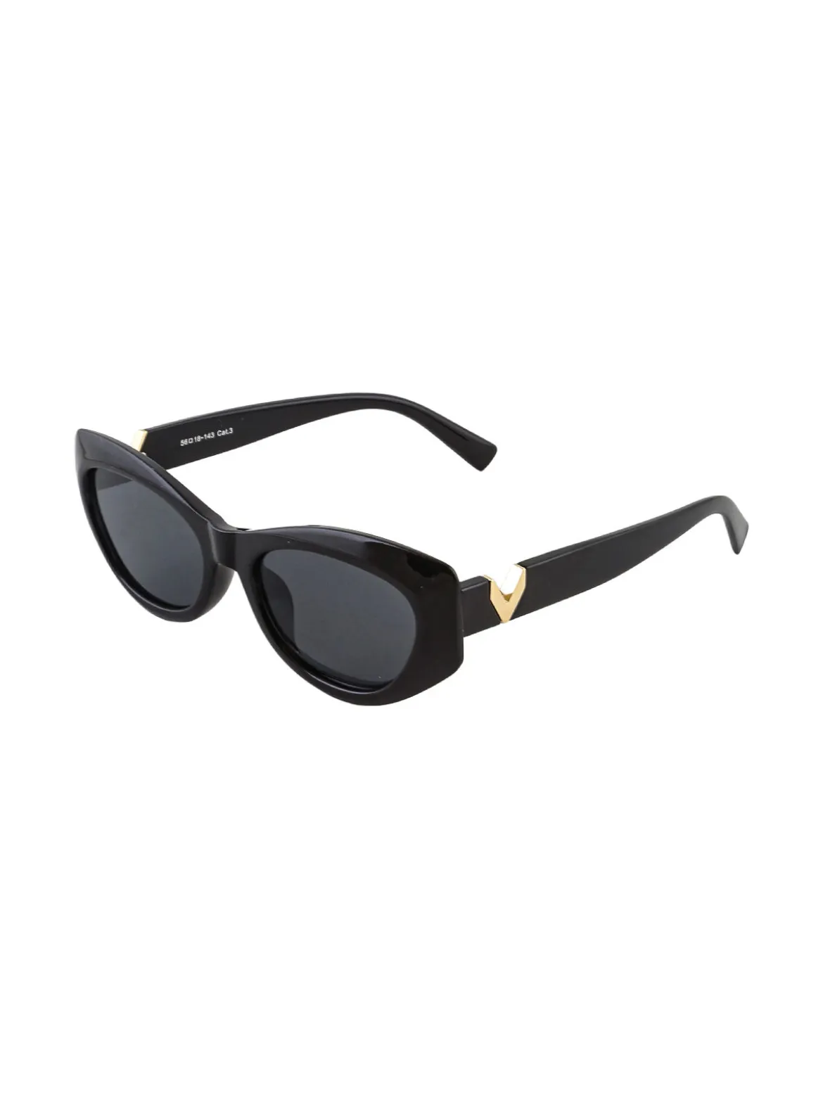 Seevision Occhiali da sole da donna a gatto - nero