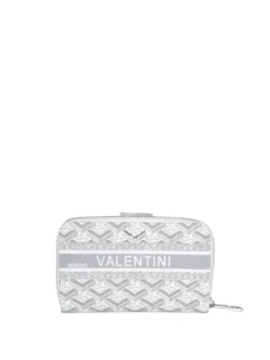 Sergio Valentini Portafoglio donna con bottone e zip - bianco