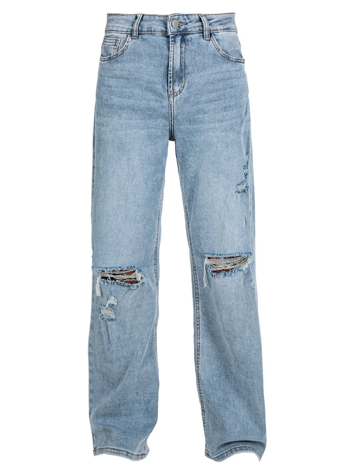 Sexy Sense Jeans donna a gamba larga con strappi