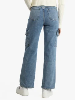 Sexy Sense Jeans donna a gamba larga con tasconi