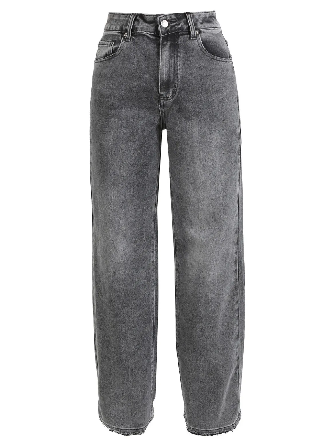 Sexy Sense Jeans donna vita alta a gamba larga - grigio scuro
