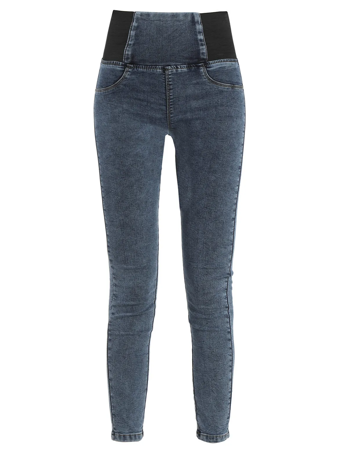 Sexy Sense Jeans skinny da donna a vita alta elasticizzata