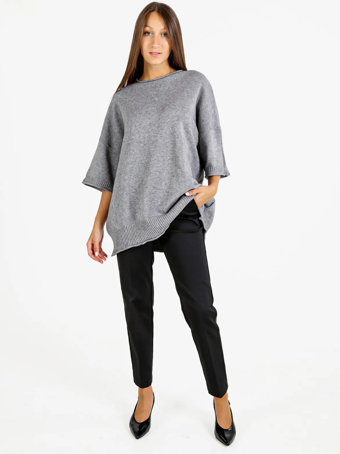 Sexy Sense Pantaloni donna slim fit a sigaretta - nero