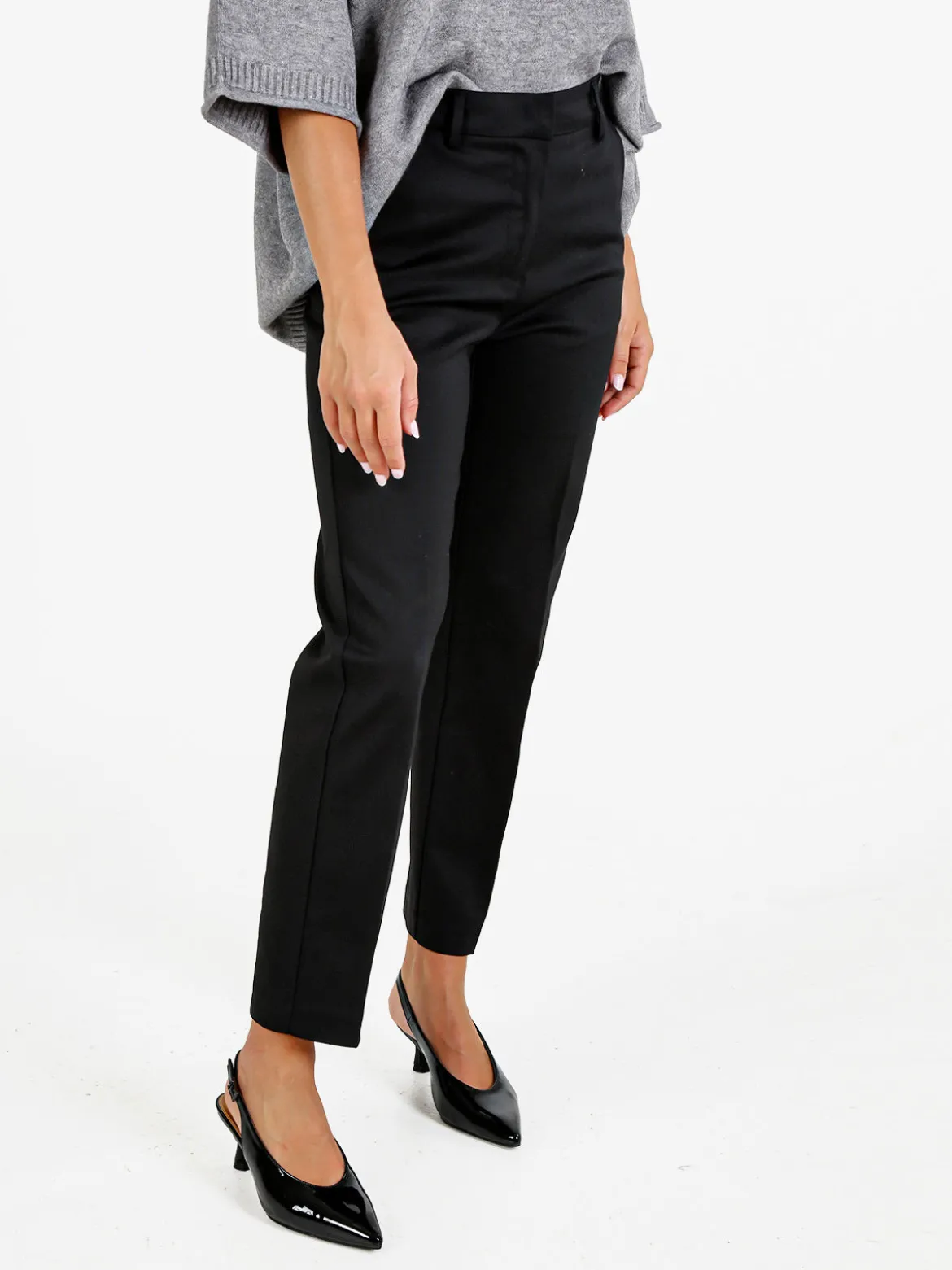 Sexy Sense Pantaloni donna slim fit a sigaretta - nero