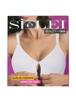Sielei BEAUTY Reggiseno aperto davanti senza ferretto COPPA C - bianco