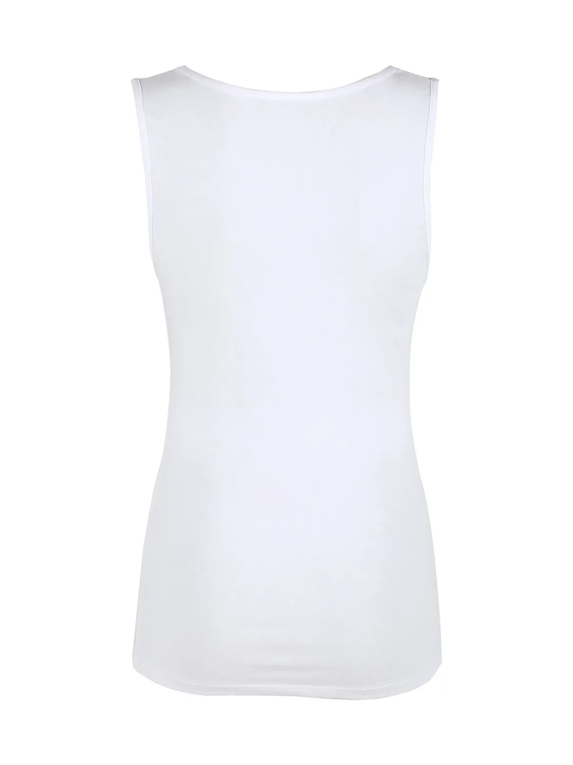Sielei 1436 Canotta donna spalla larga in cotone bio
