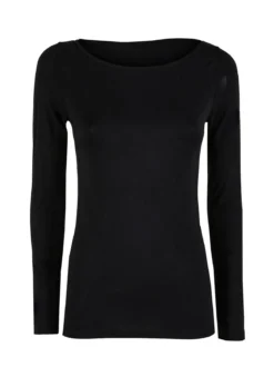 Sielei Maglia donna a maniche lunghe con scollo a barca