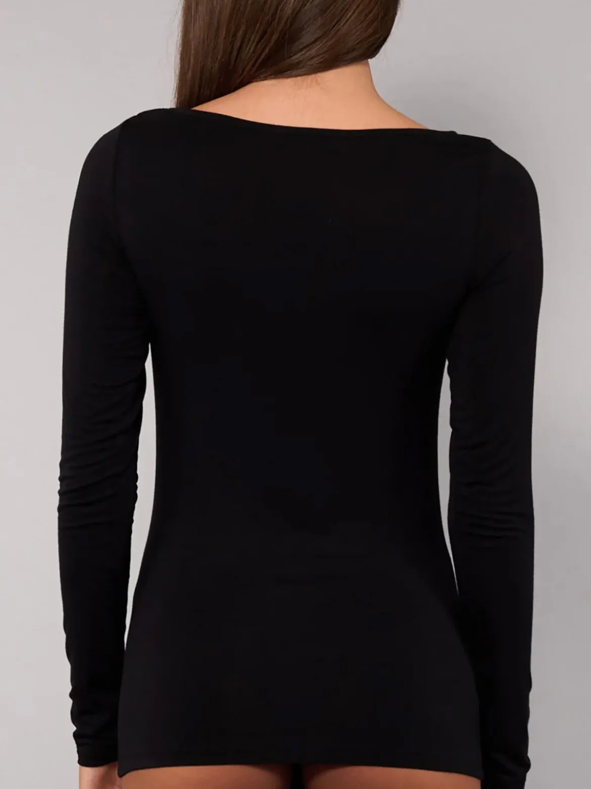 Sielei Maglia donna a maniche lunghe con scollo a barca