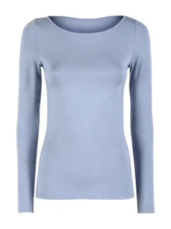 Sielei Maglia donna a maniche lunghe con scollo a barca