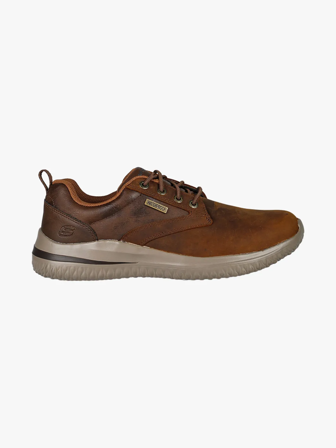Skechers Delson 3.0 Glavine Sneakers uomo waterproof in pelle - marrone