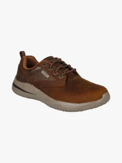 Skechers Delson 3.0 Glavine Sneakers uomo waterproof in pelle - marrone