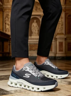 Skechers GLIDE-STEP PRO WAVERRA Sneakers sportive da uomo - blu scuro