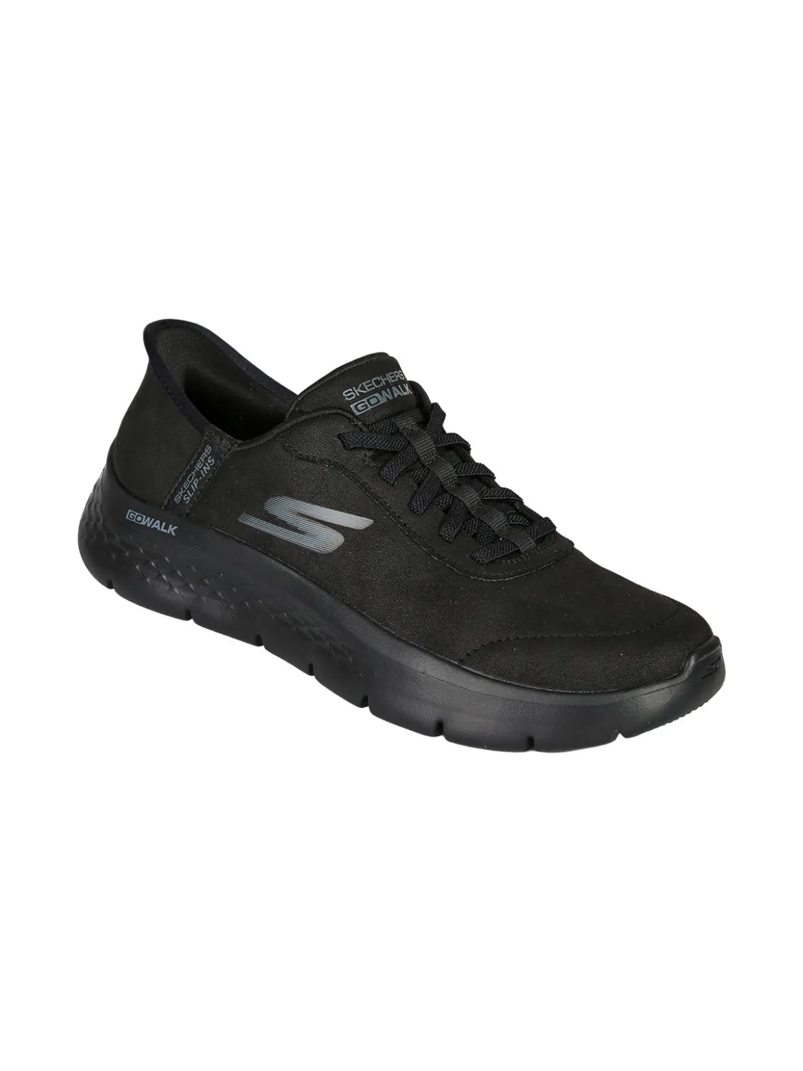 Skechers GO WALK FLEX Sneakers donna in pelle scamosciata - nero