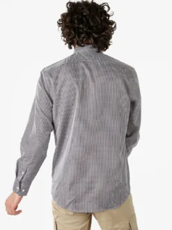 Sky Camicia a quadretti da uomo con maniche lunghe - bodeaux