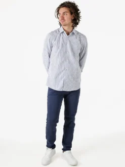Sky Camicia da uomo rigata a maniche lunghe - multicolore