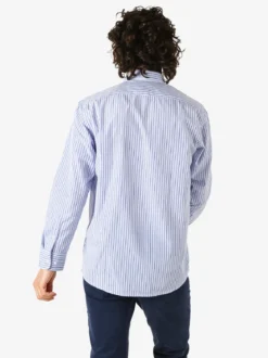 Sky Camicia rigata da uomo a maniche lunghe - cielo
