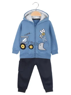Small Gang Completo 3 pezzi da neonato con cappuccio e zip