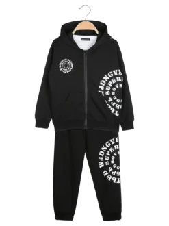 Small Gang Completo tuta da bambino 3 pezzi con cappuccio e zip - nero