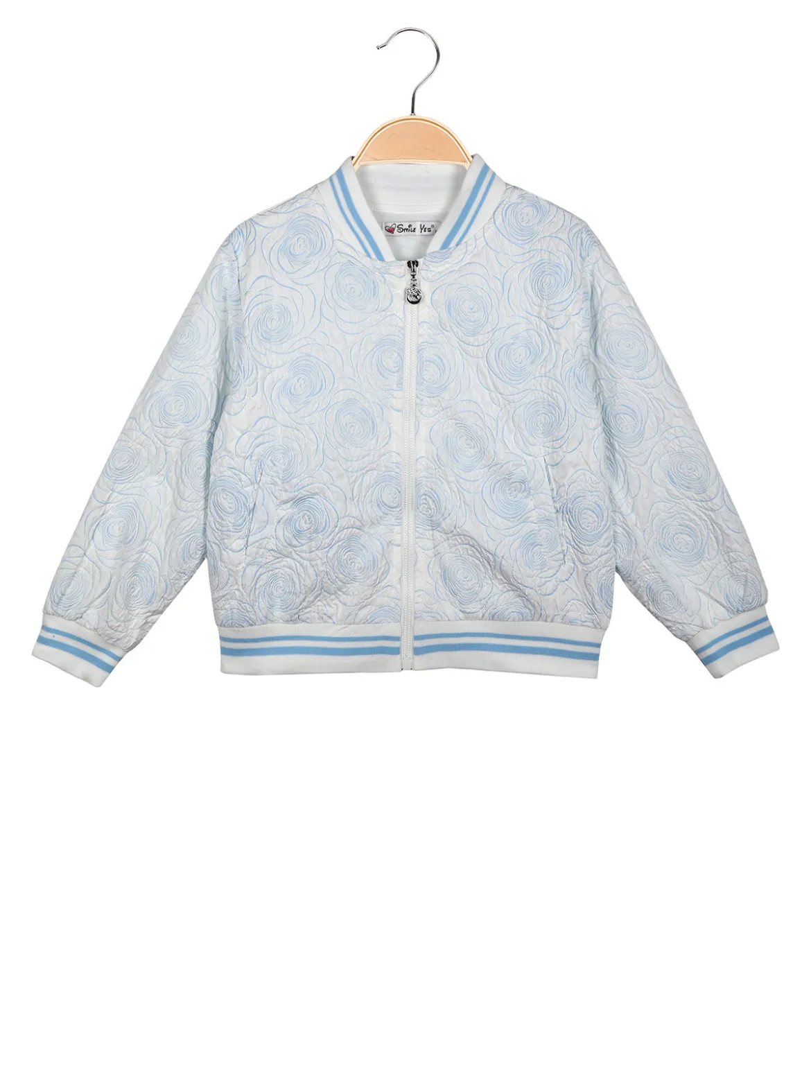 Smile Yes Giacca da bambina modello bomber con ricami